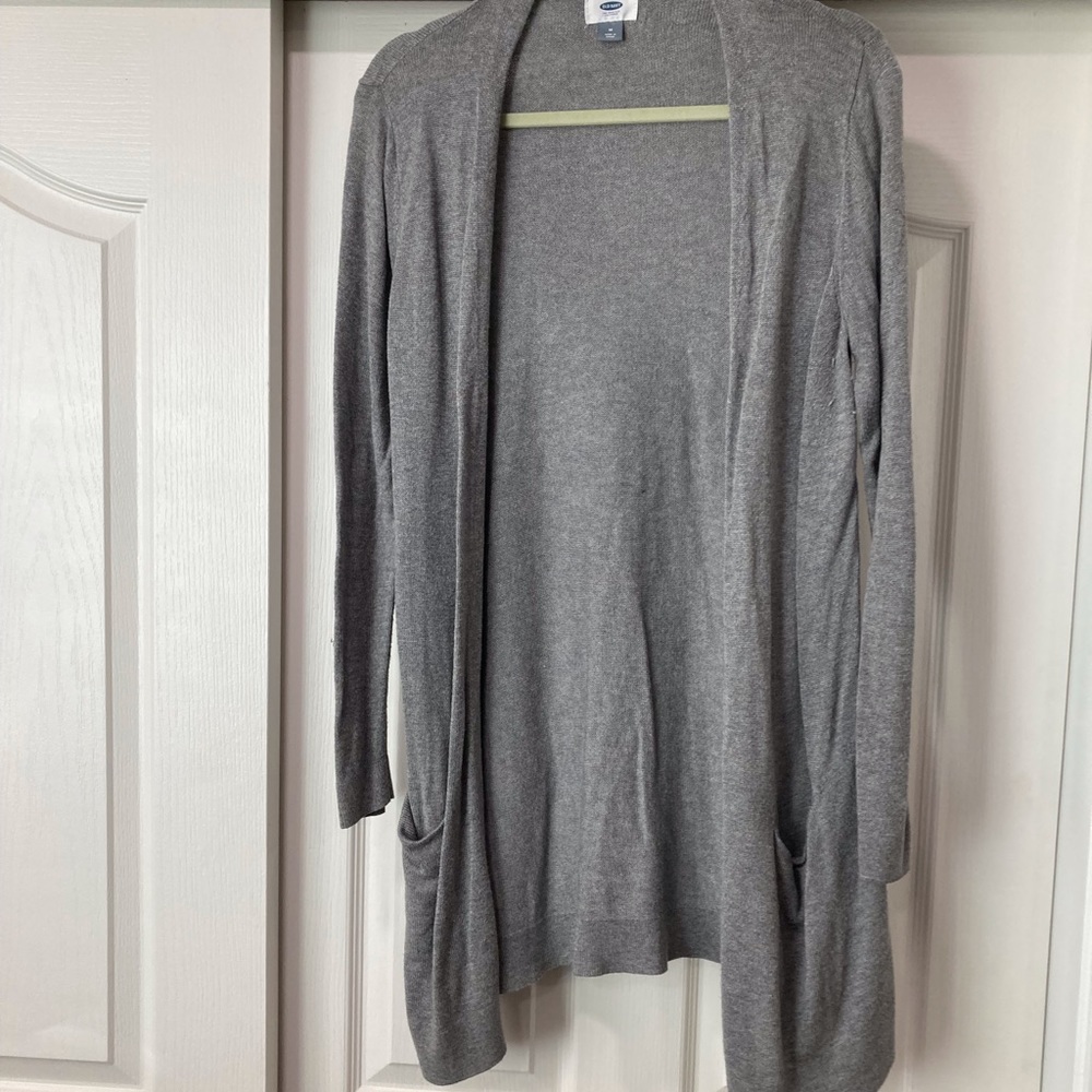 Long open cardigan